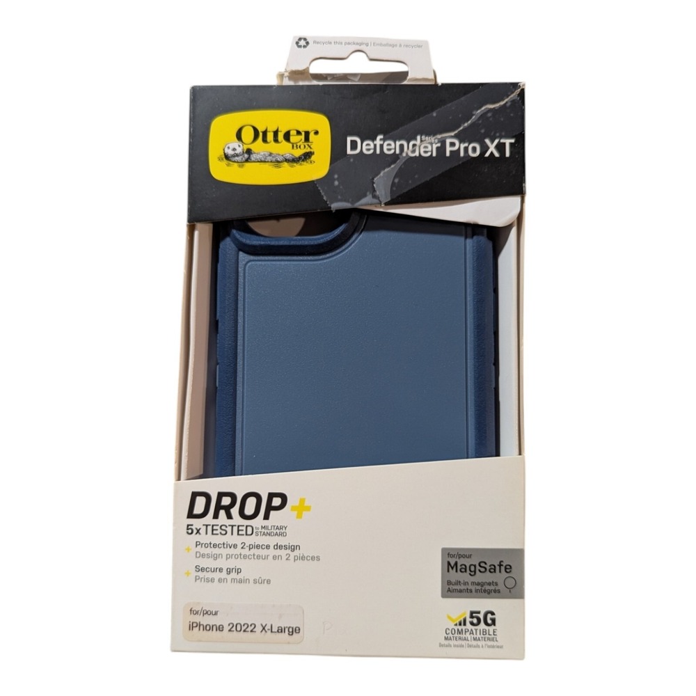 Q3. OtterBox Defender Pro XT MagSafe Case Apple iPhone 2022 X-Large/14 Plus Blue